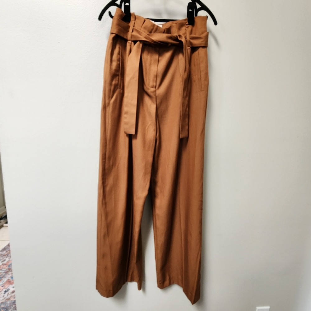 Sezane Arthur Wide Leg Brown / Copper Trousers size 6 - 8
